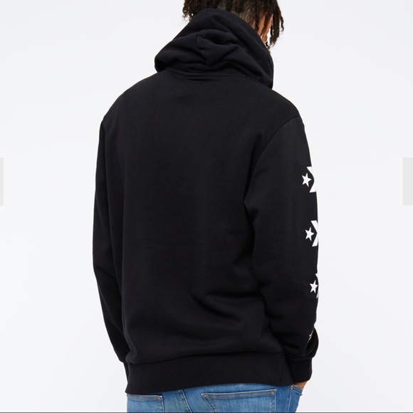 Converse Repeated Chevron Star Black Hoodie Men’s - Picture 3 of 8